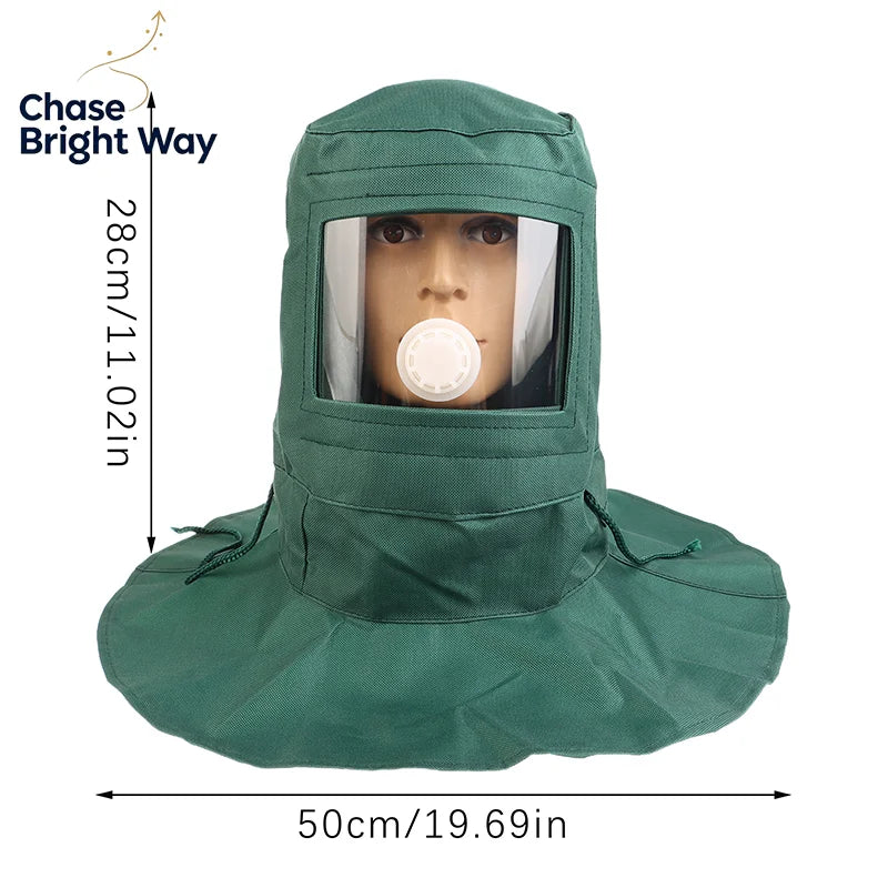 Canvas Sandblasting Hood – Windproof Anti-Impact Face Cover
