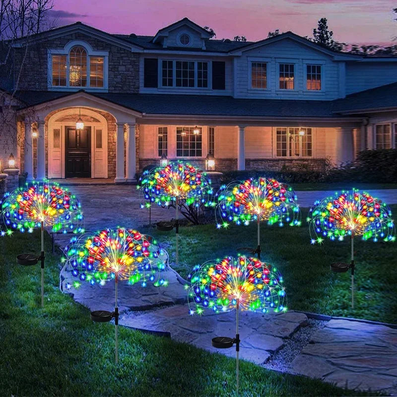 Solar Firework Fairy Lights – 200 LED, 8 Modes, IP65 Outdoor