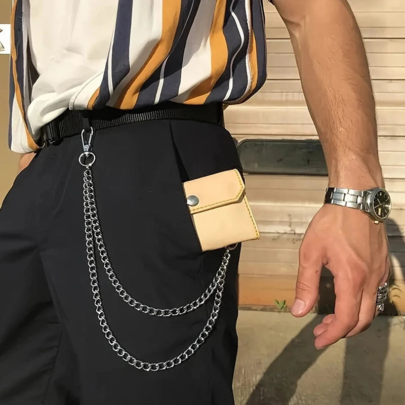 Punk Hip-Hop Metal Waist Chain Belt – 2/3 Layer Unisex