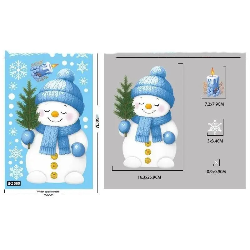 Christmas Window Clings – Removable Self-Adhesive Festive Decals