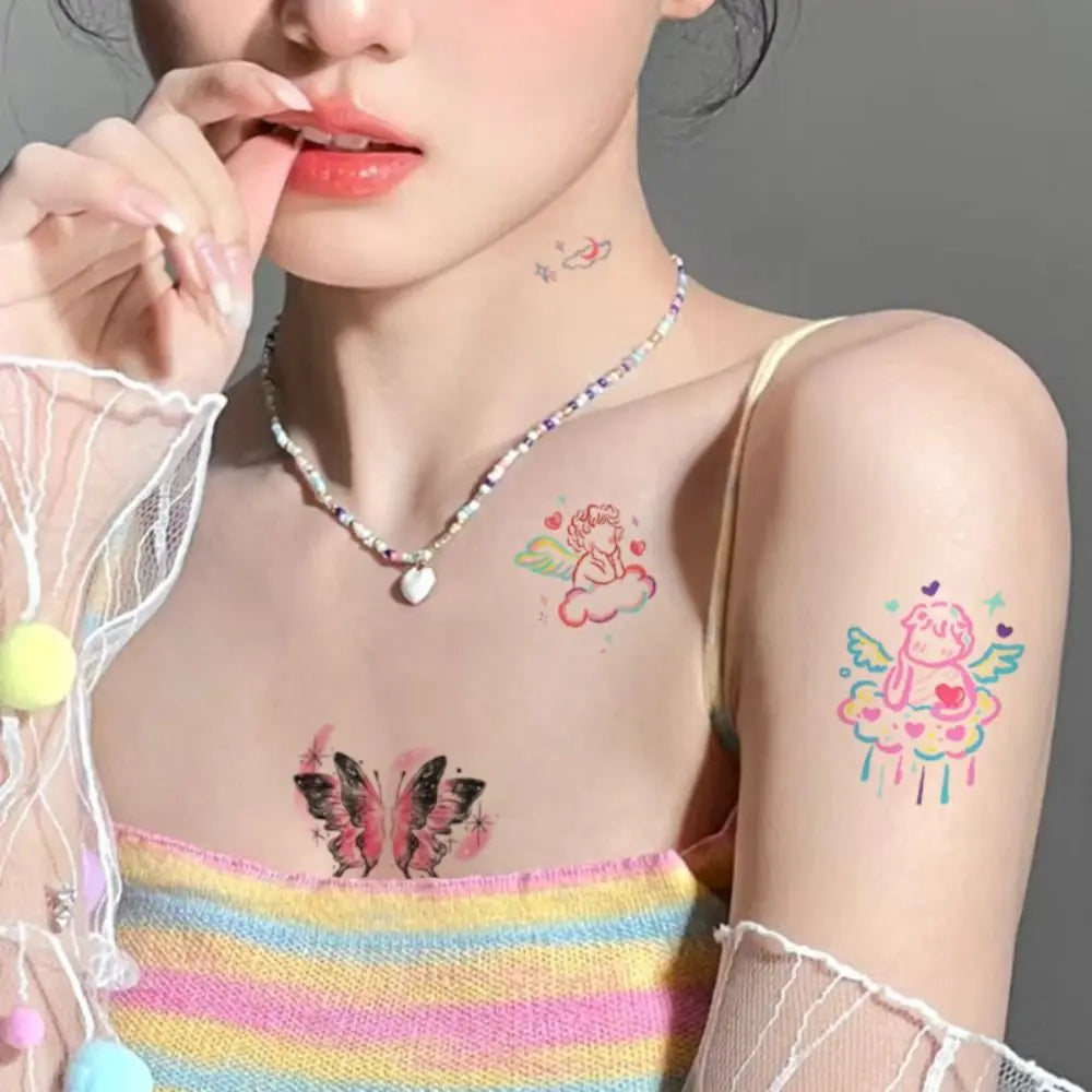 Butterfly Face Temporary Tattoo Stickers – INS Style Makeup Decals