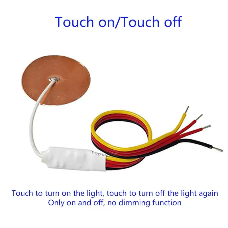 Mini Touch Sensor Switch 12V 24V – No-Drill Copper Foil