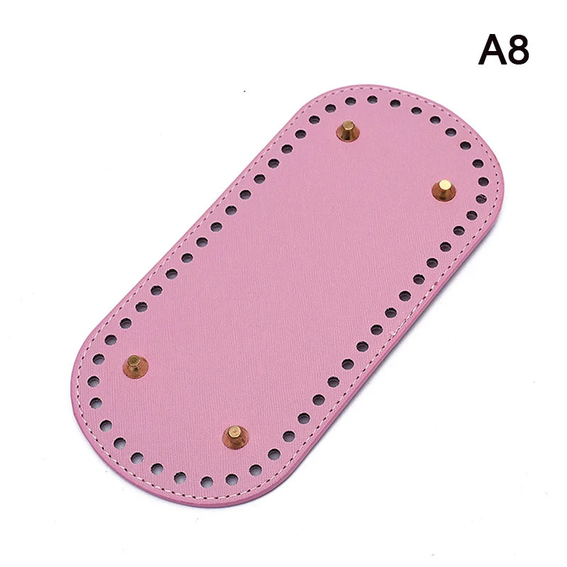 PU Leather Bag Base 22×10cm – DIY Crochet Knitted Bag Bottom