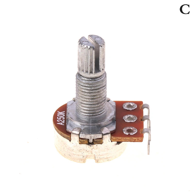 Splined Mini Potentiometer A/B Guitar Bass Tone Volume Pot