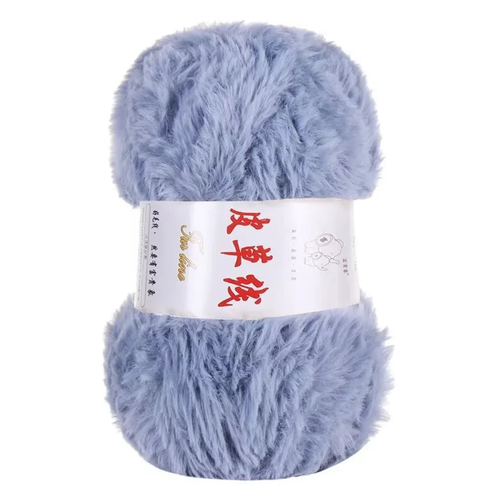 100g Faux Fur Yarn – Fluffy Chunky Anti-Pilling Knitting Yarn