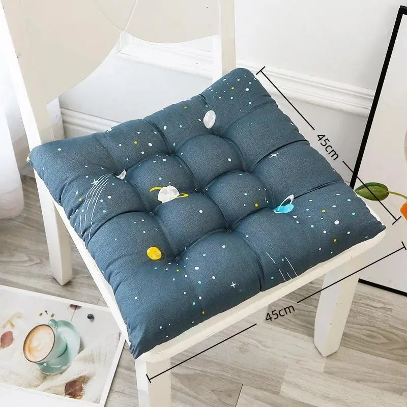 Washable Square Seat Cushion – Thick Padded Cartoon Chair Pad