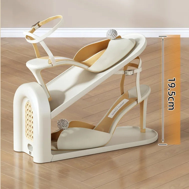Adjustable Multi-Tier Retro Shoe Rack Organizer | Entryway