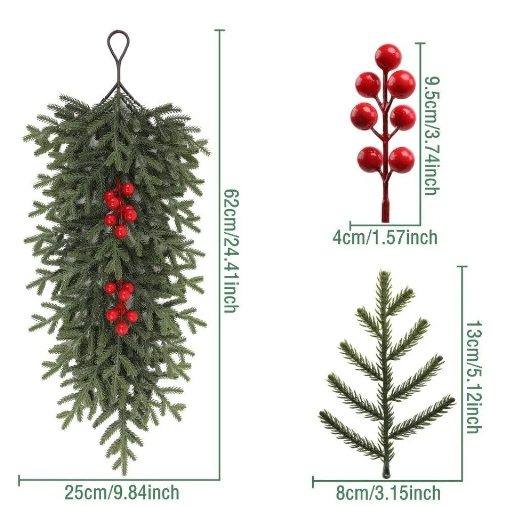 Hanging Artificial Pine Cedar Swag – Real Touch Christmas Wreath