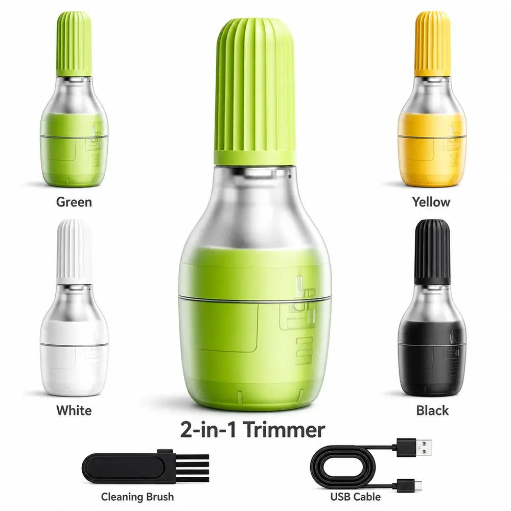 USB Rechargeable Nose & Ear Hair Trimmer – Stainless Steel
