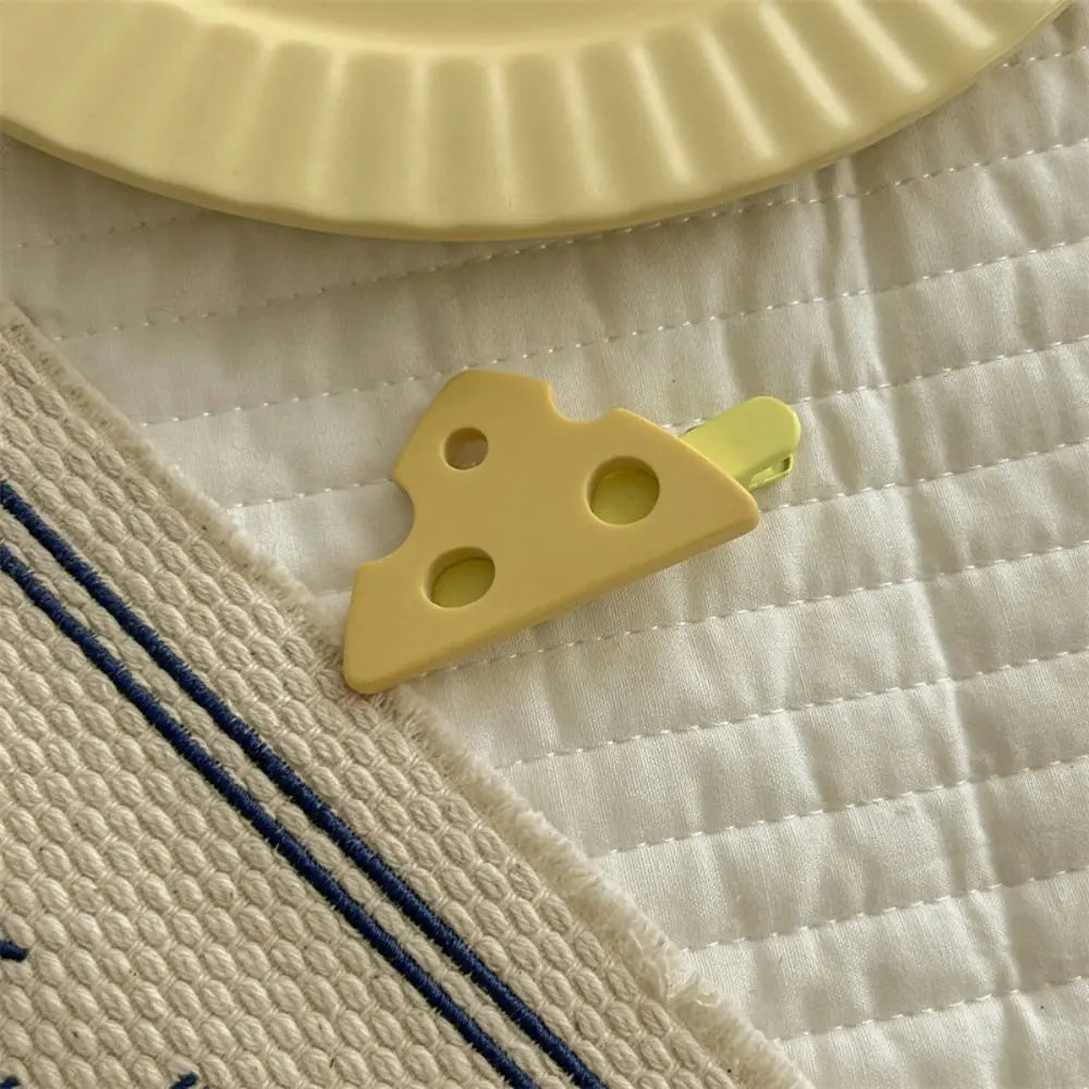 Yellow Cheese Hair Claw Clip – Cute Plastic Triangle Hairpin