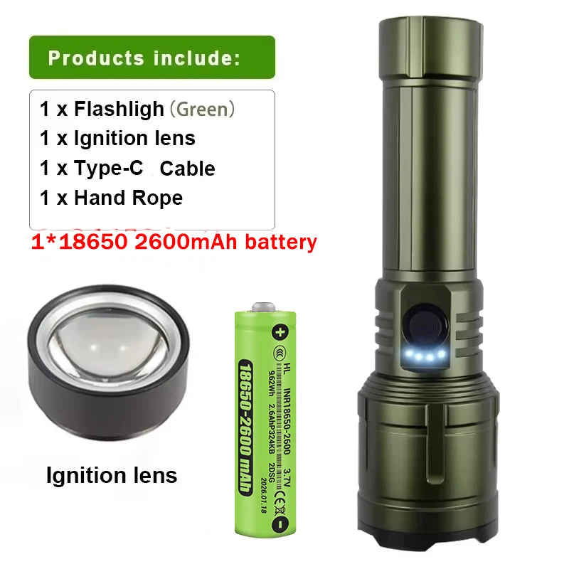 SAMMY 1200LM Tactical Flashlight – Zoomable IPX7 Waterproof