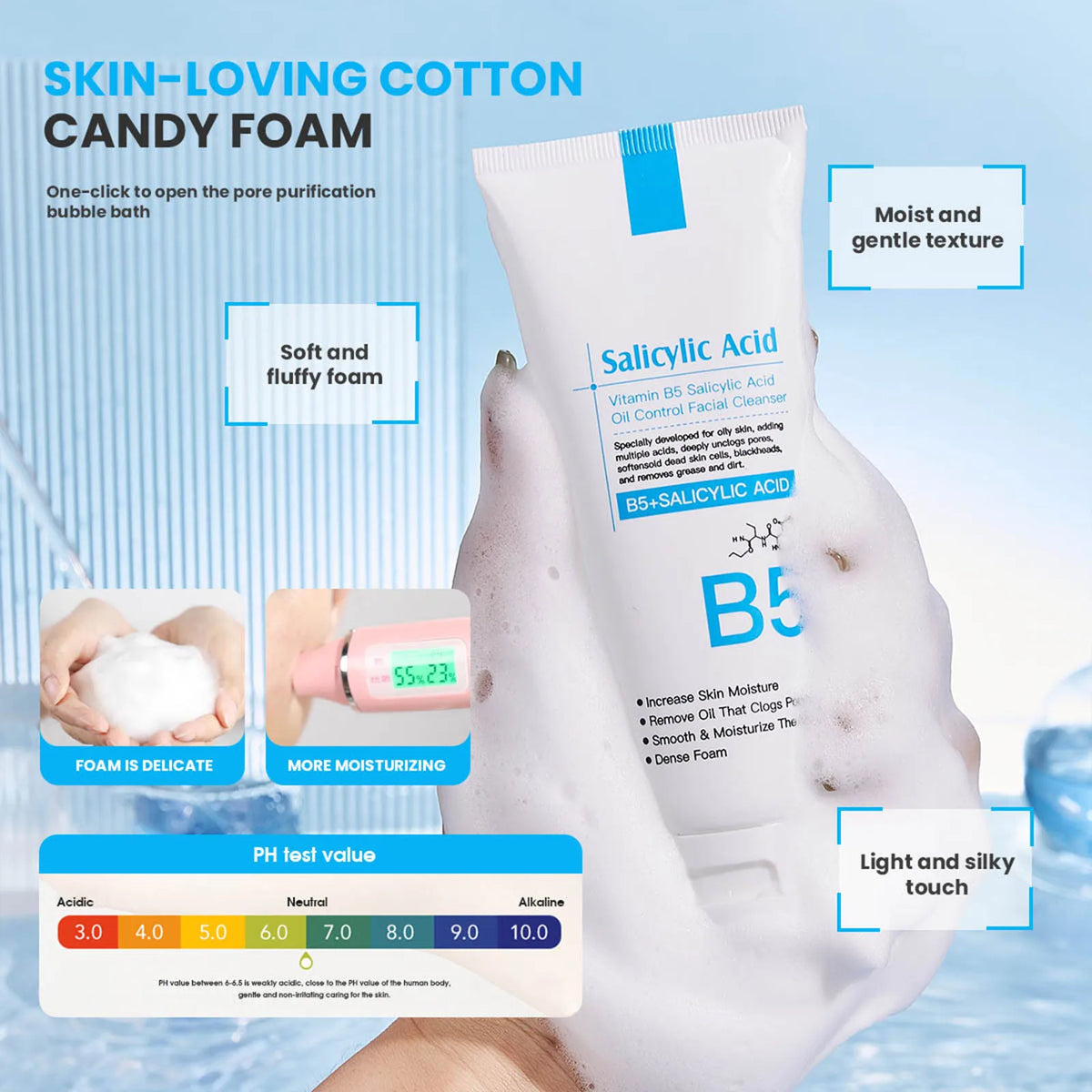 Vitamin B5 & Salicylic Acid Face Wash & Moisturizer Set
