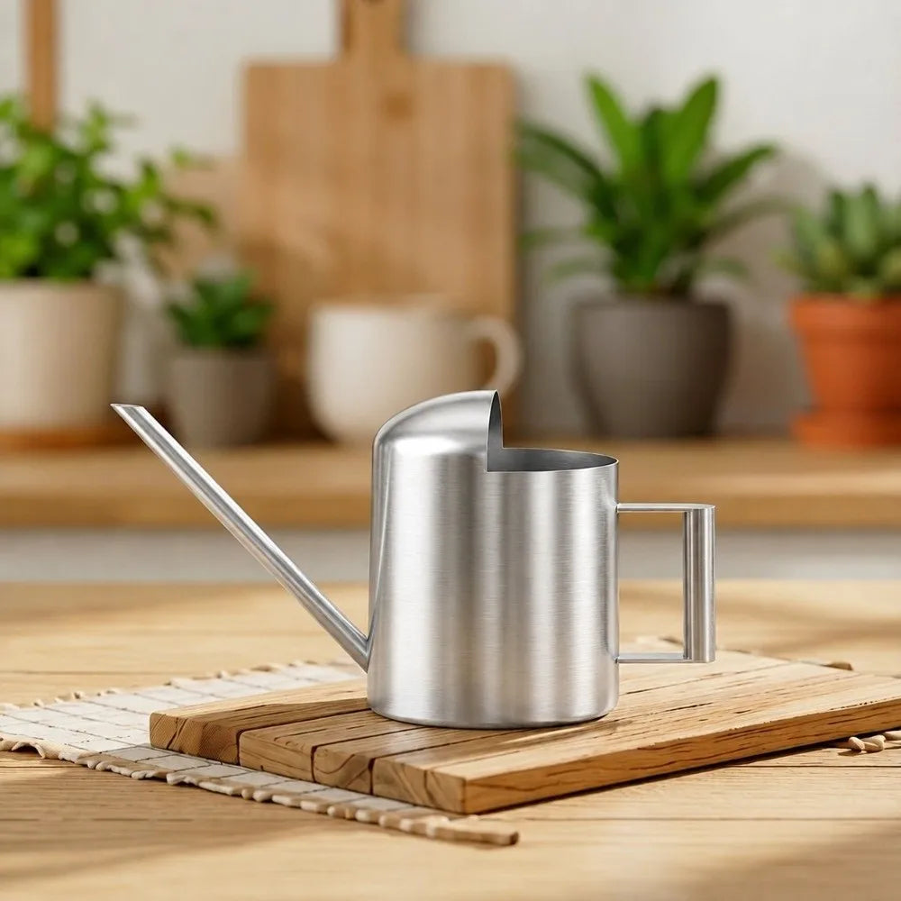 Stainless Steel Watering Can | Long Spout for Bonsai & Houseplants