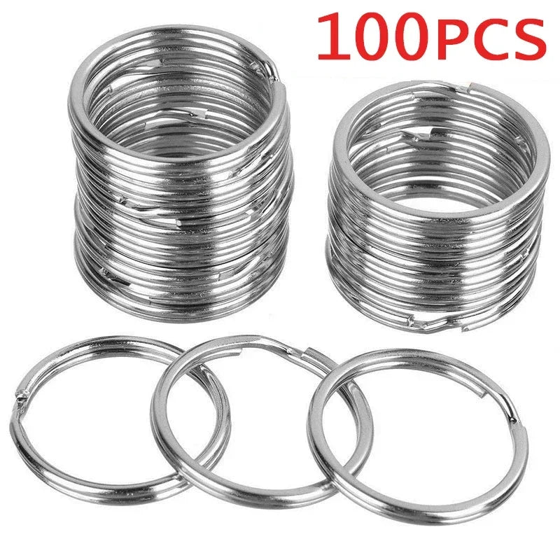 Stainless Steel Split Key Rings Anti-Rust 20mm 25mm 30mm