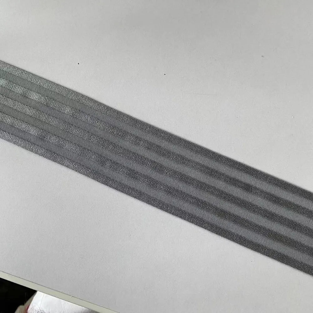 50mm Wide Elastic Webbing Band – Shiny 5-Rib Stretch Ribbon