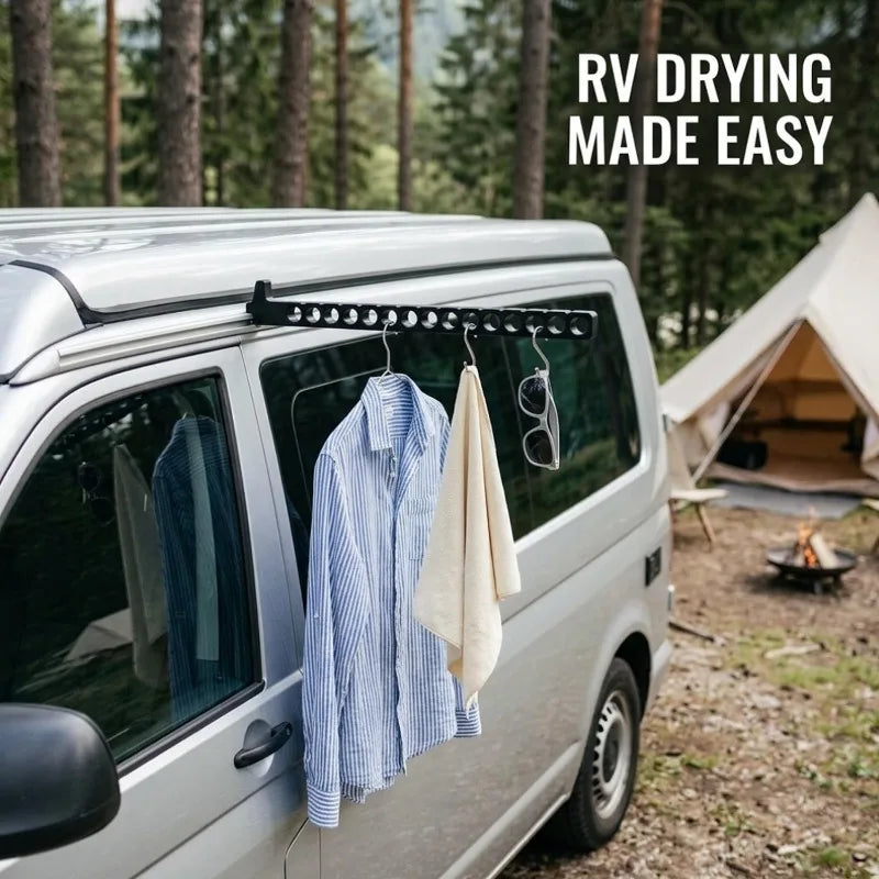 Portable Clothes Drying Rack – 15-Hole Laundry Hanger for RV