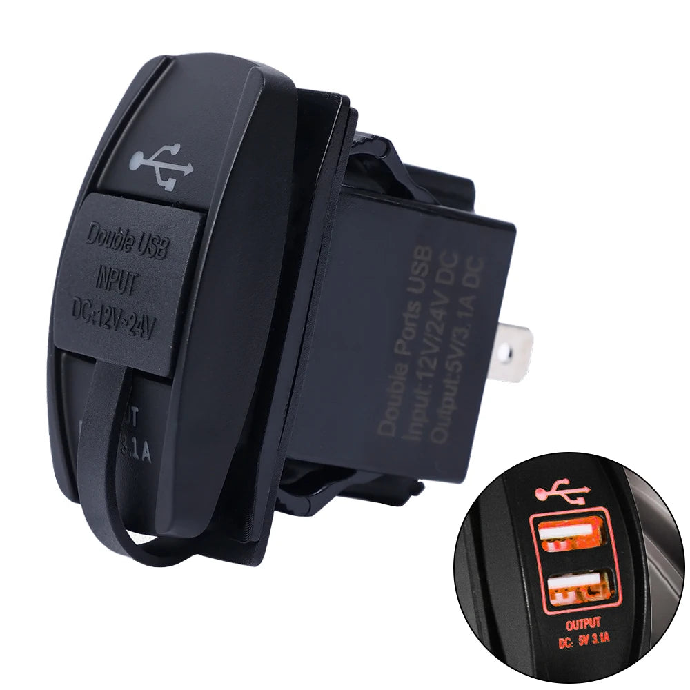 3.1A Dual Port USB Car Charger – Fast Charge Adapter