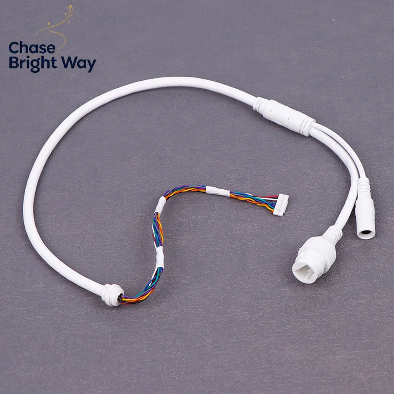 IP Camera Tail Cable 10-Pin PoE RJ45 Ethernet LAN Cable 65cm
