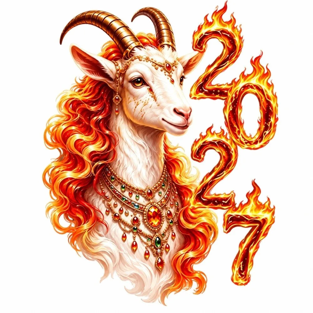 2027 Year of the Sheep Static Window Clings | PVC Wall Stickers
