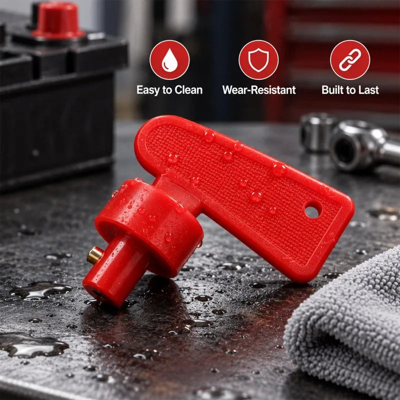 Red Replacement Key for Car Battery Disconnect Cut-Off Switch
