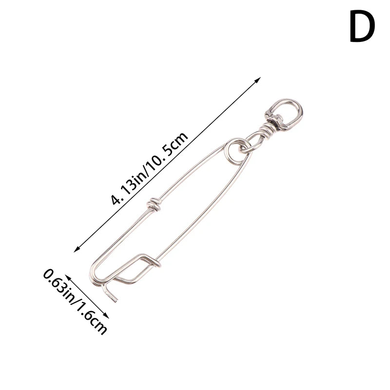 Stainless Steel Tuna Fishing Clip Snap & Swivel Ring Connector