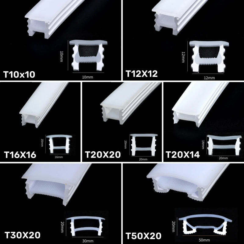 Recessed Silicone LED Neon Tube IP67 Waterproof – 1–5m