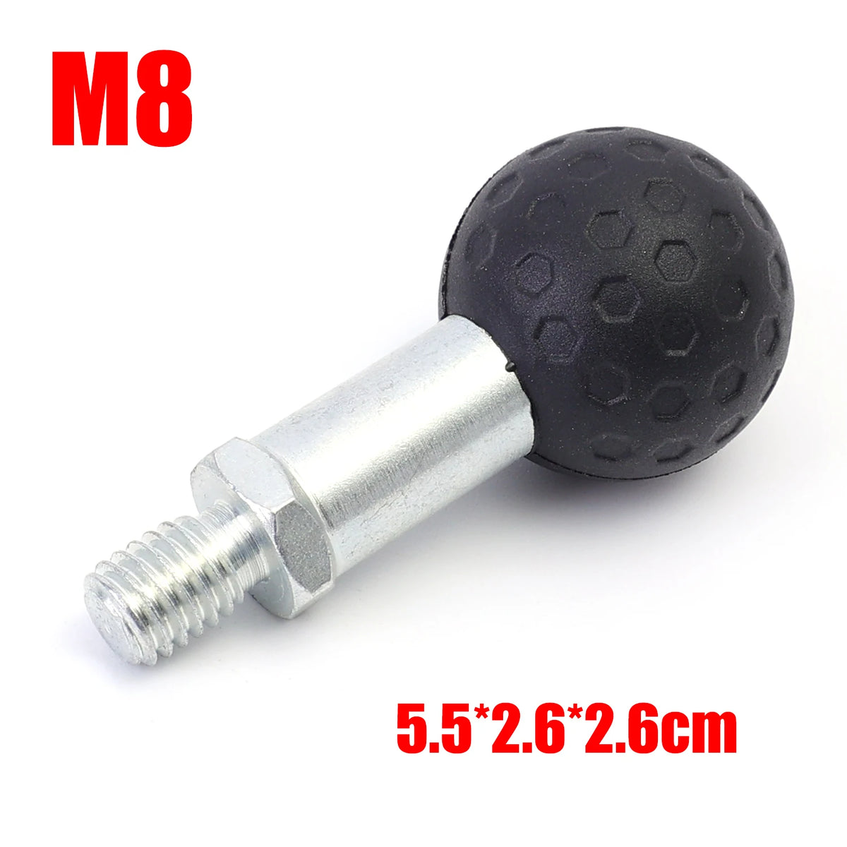 Motorcycle Ball Head Mount Adapter – M8/M10 Mirror Bracket