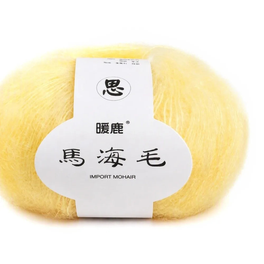 Mohair Wool Angora Blend Yarn – Soft Multicolor Knitting