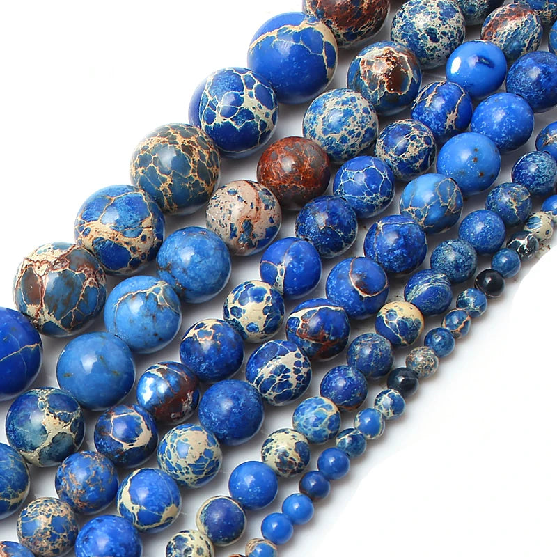 Sea Sediment Jasper Beads 8mm – DIY Jewelry Making Strand