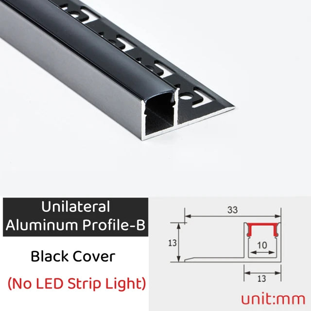 Rimless LED Aluminum Profile – Embedded Ceiling Drywall Channel