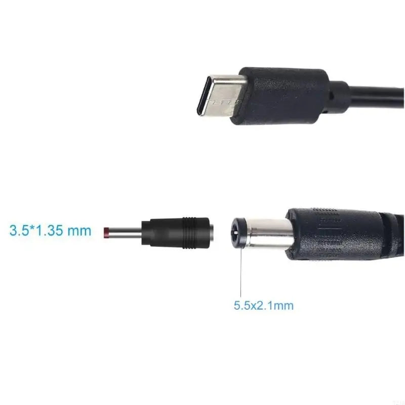 USB-C to DC 5.5×2.1mm PD Trigger Power Cable 5V–20V