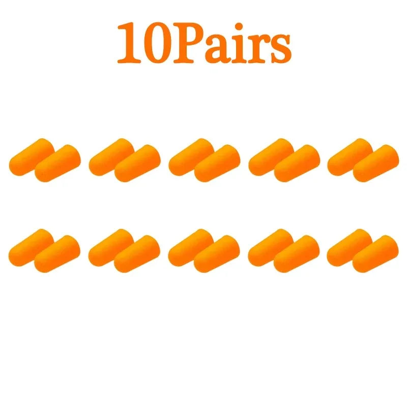 Soft Foam Noise Reducing Earplugs – 10 to 50 Pairs
