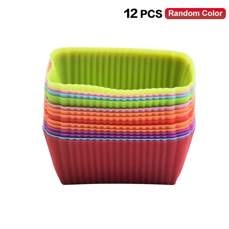 Silicone Bento Lunch Box Dividers – 12/24 Pcs Colorful Cups