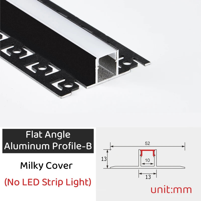 Rimless LED Aluminum Profile – Embedded Ceiling Drywall Channel