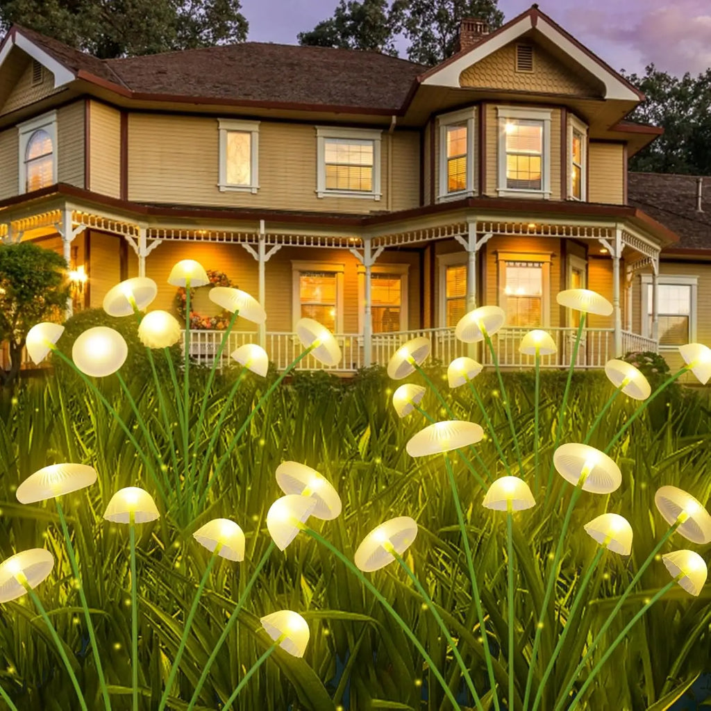 Solar Mushroom Garden Lights – 6 LED Dual Mode Waterproof Décor