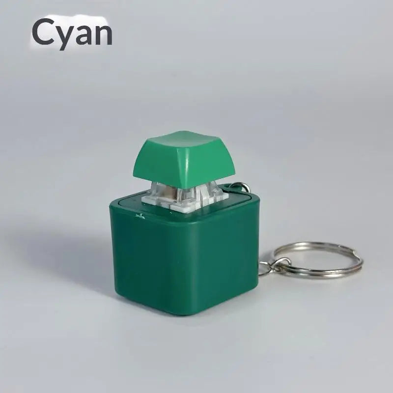 Keycap Voice Recorder Keychain – LED Fidget Clicker Toy