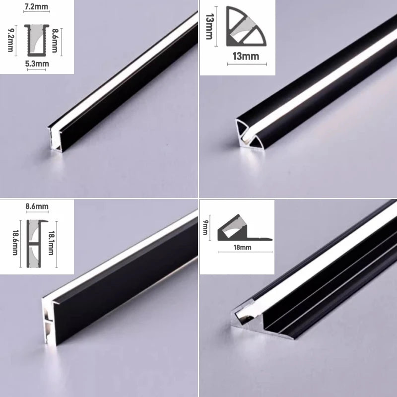 Recessed LED Aluminum Profile Channel & Silicone Diffuser Cabinet Light