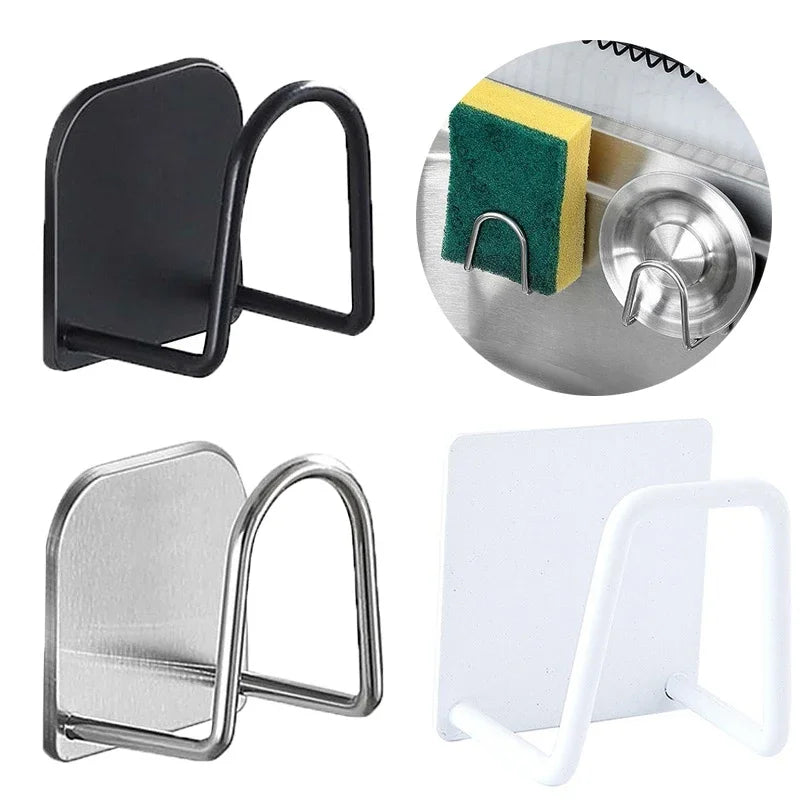 Stainless Steel Sink Sponge Holder & Wall-Mount Drain Rack