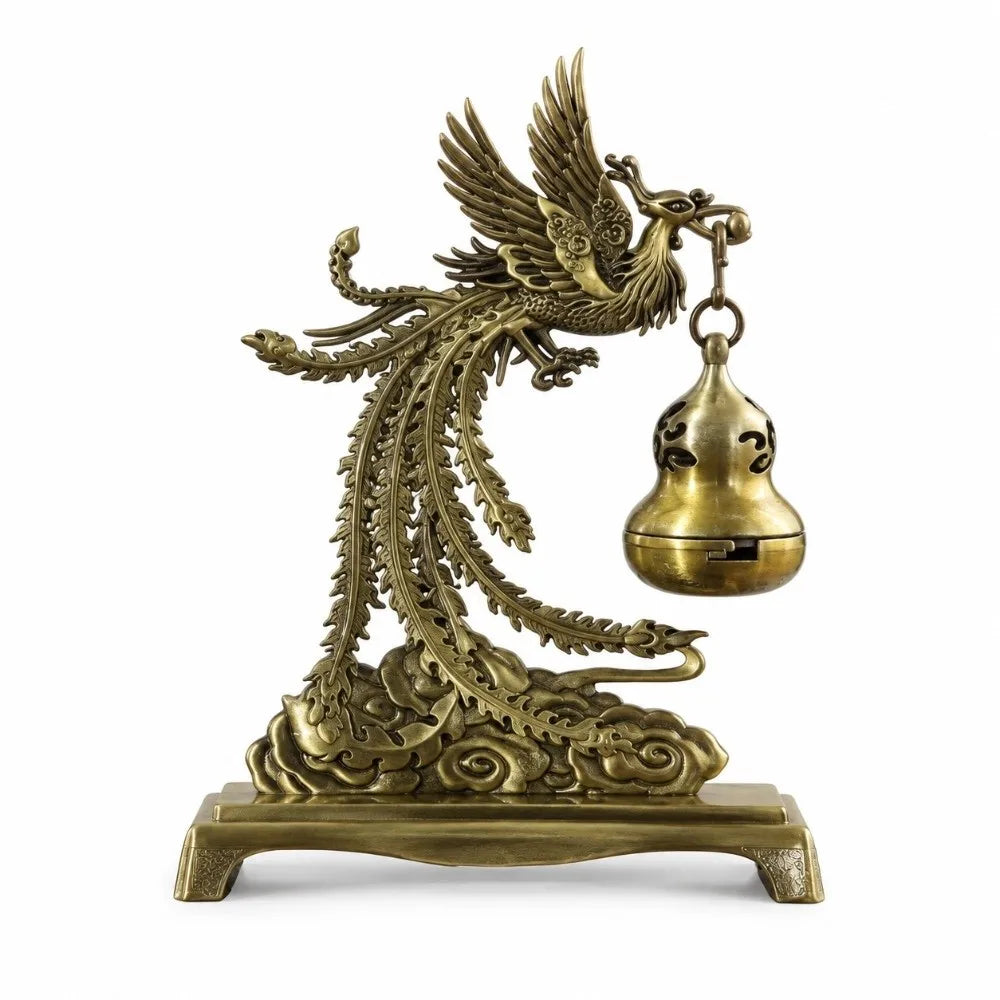 Retro Alloy Hollow Incense Burner – Gourd Pendant Censer