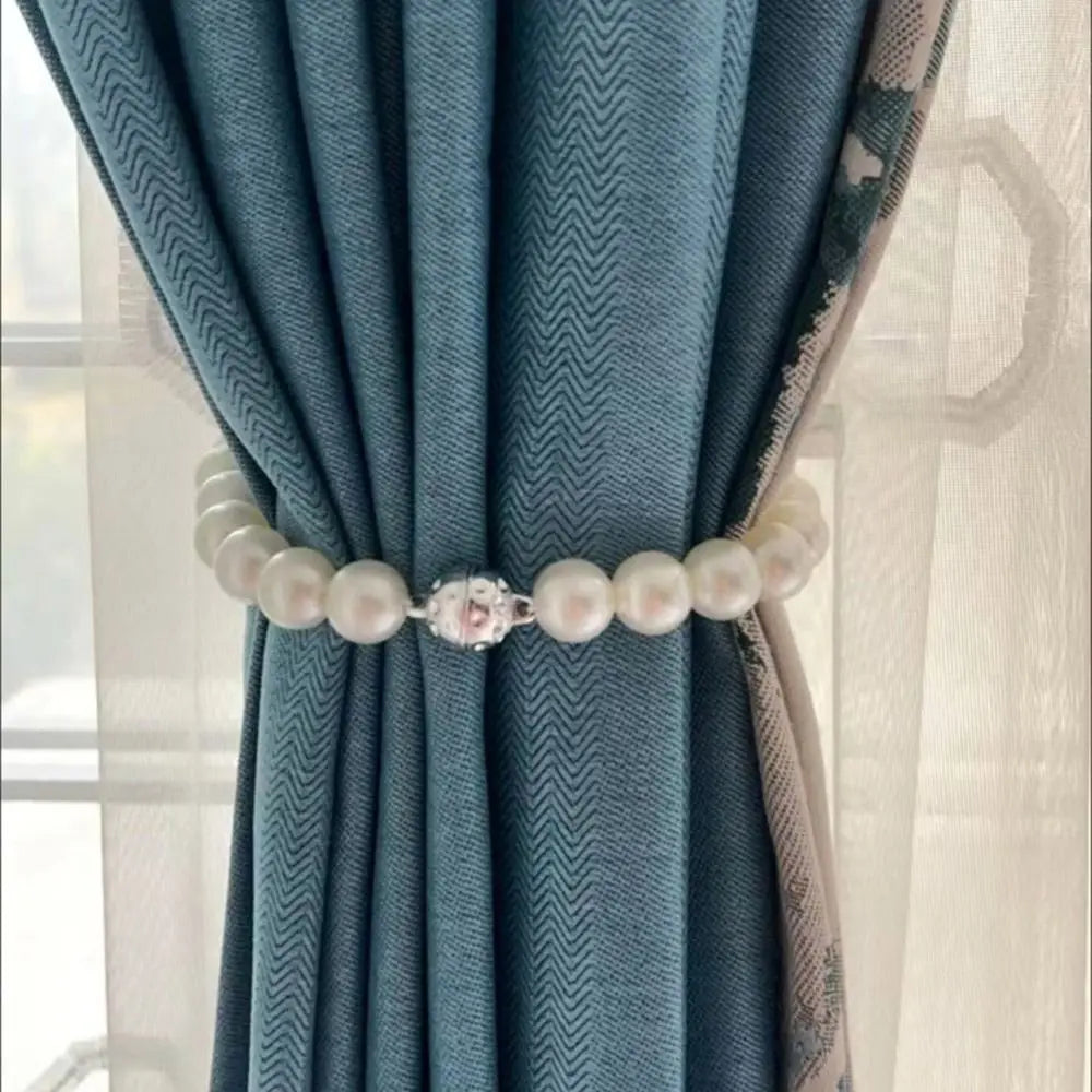 Magnetic Pearl Curtain Tiebacks – No-Drill Holdback Hooks