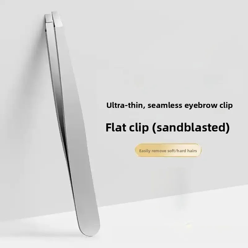 Stainless Steel Flat Tip Eyebrow Tweezers | Precision Beauty Tool