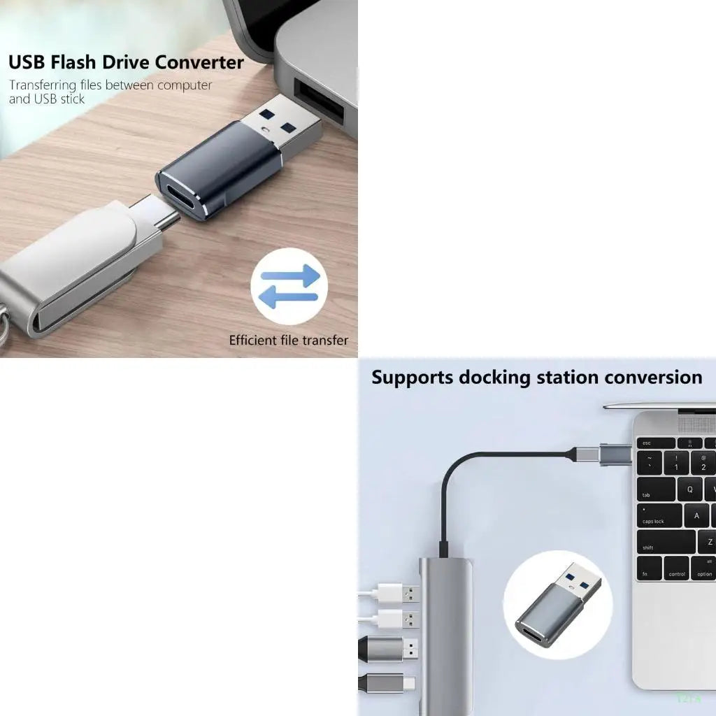 USB-C to USB 3.0 Aluminum Adapter – Fast Charge & Data OTG