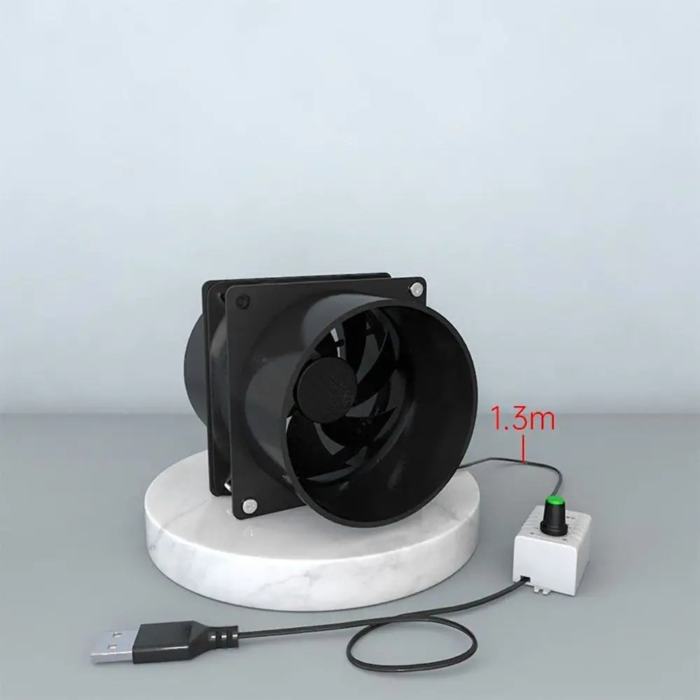 USB Adjustable Speed Exhaust Fan & Fume Absorber with Duct