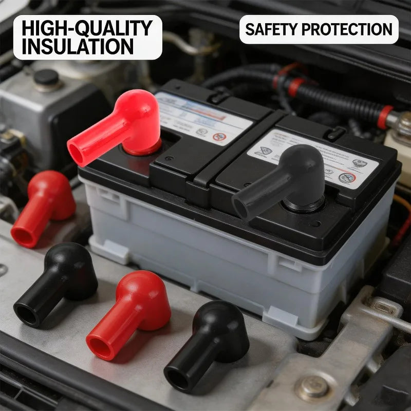 PVC Battery Terminal Insulation Cover Caps – Car & Motorcycle
