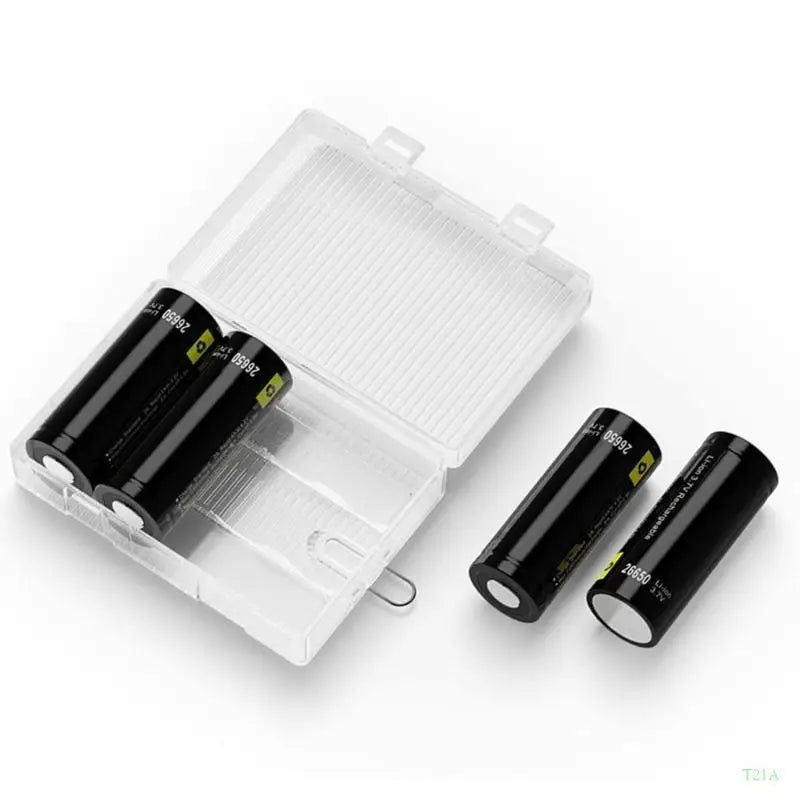 OOTDTY 26650 Battery Storage Box – 2 & 4 Slot Holder Case