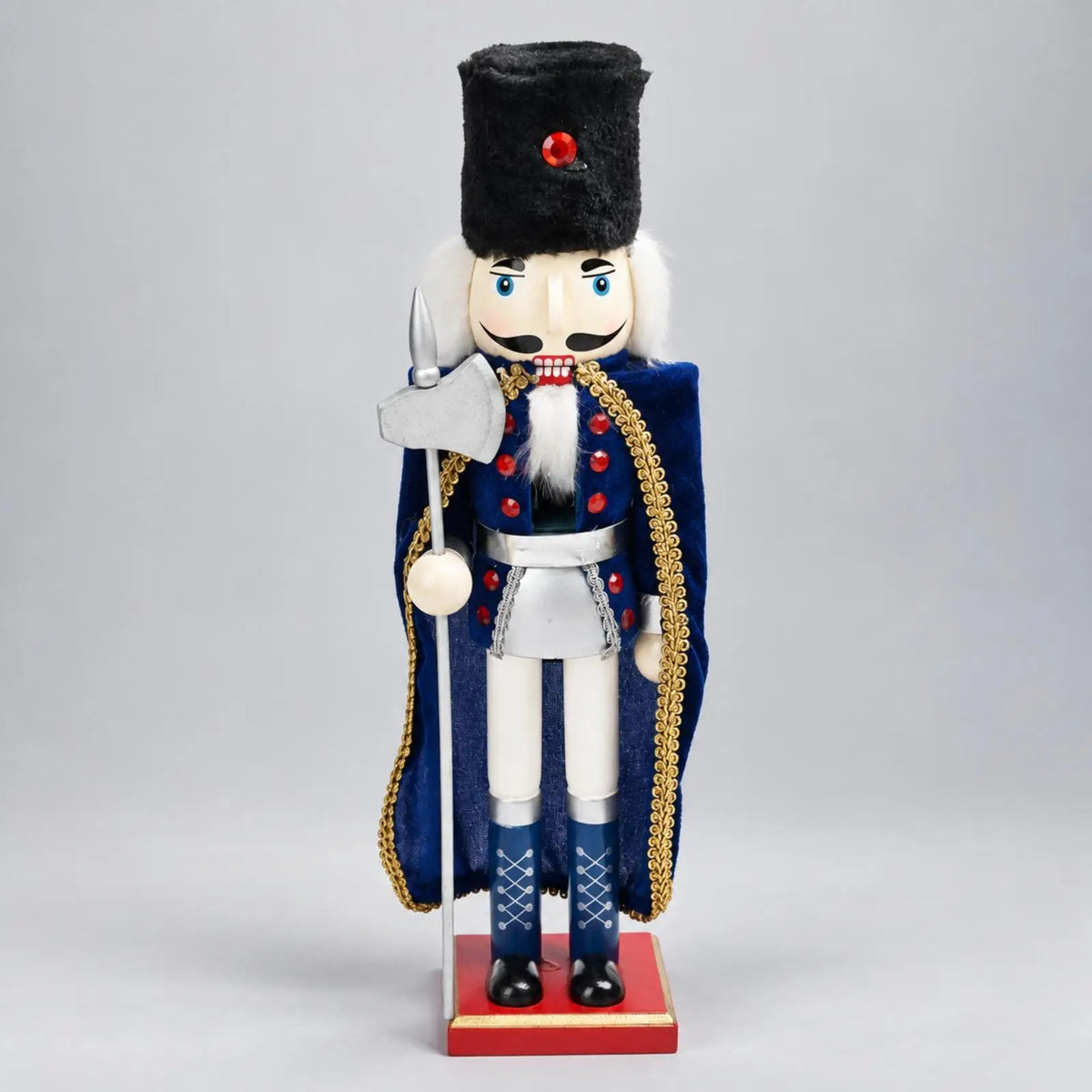 Traditional Wooden Nutcracker Soldier Figurine – 38cm Christmas Décor