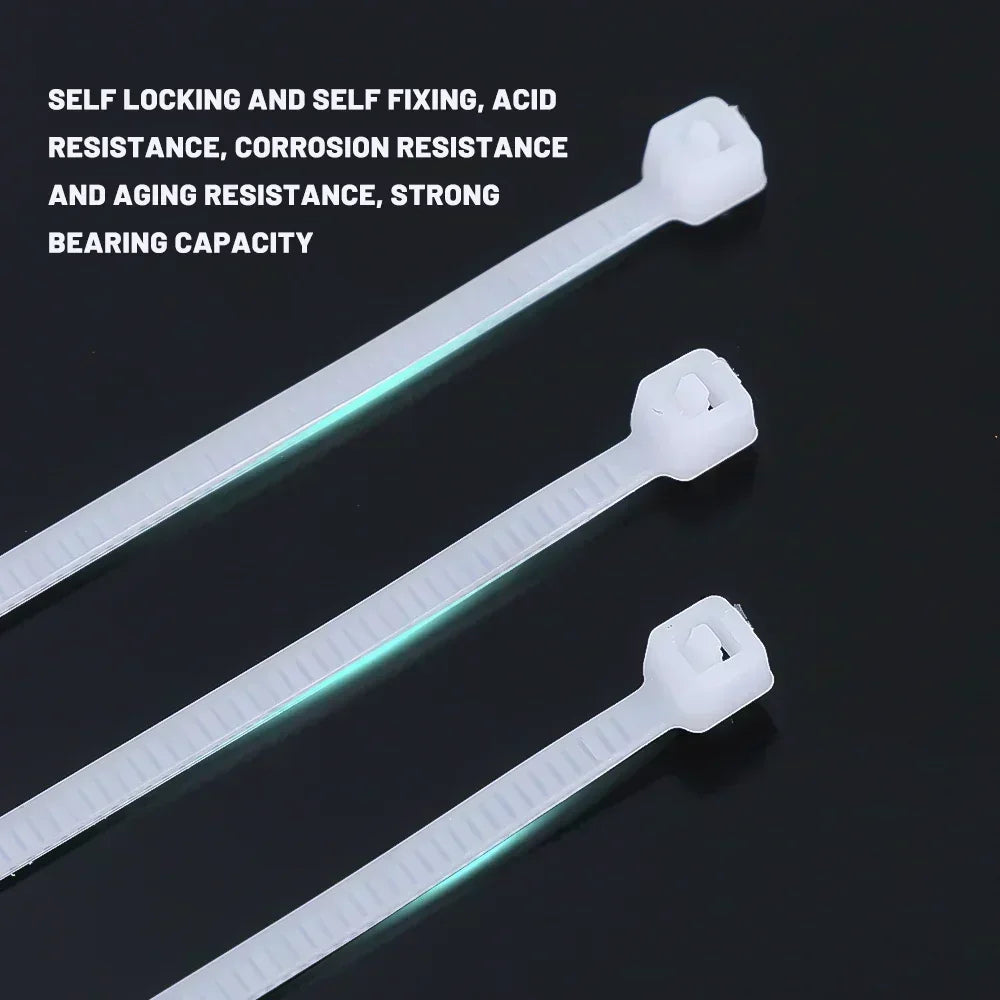 Nylon Self-Locking Cable Ties Zip Ties – Bulk 100–1000 Pcs