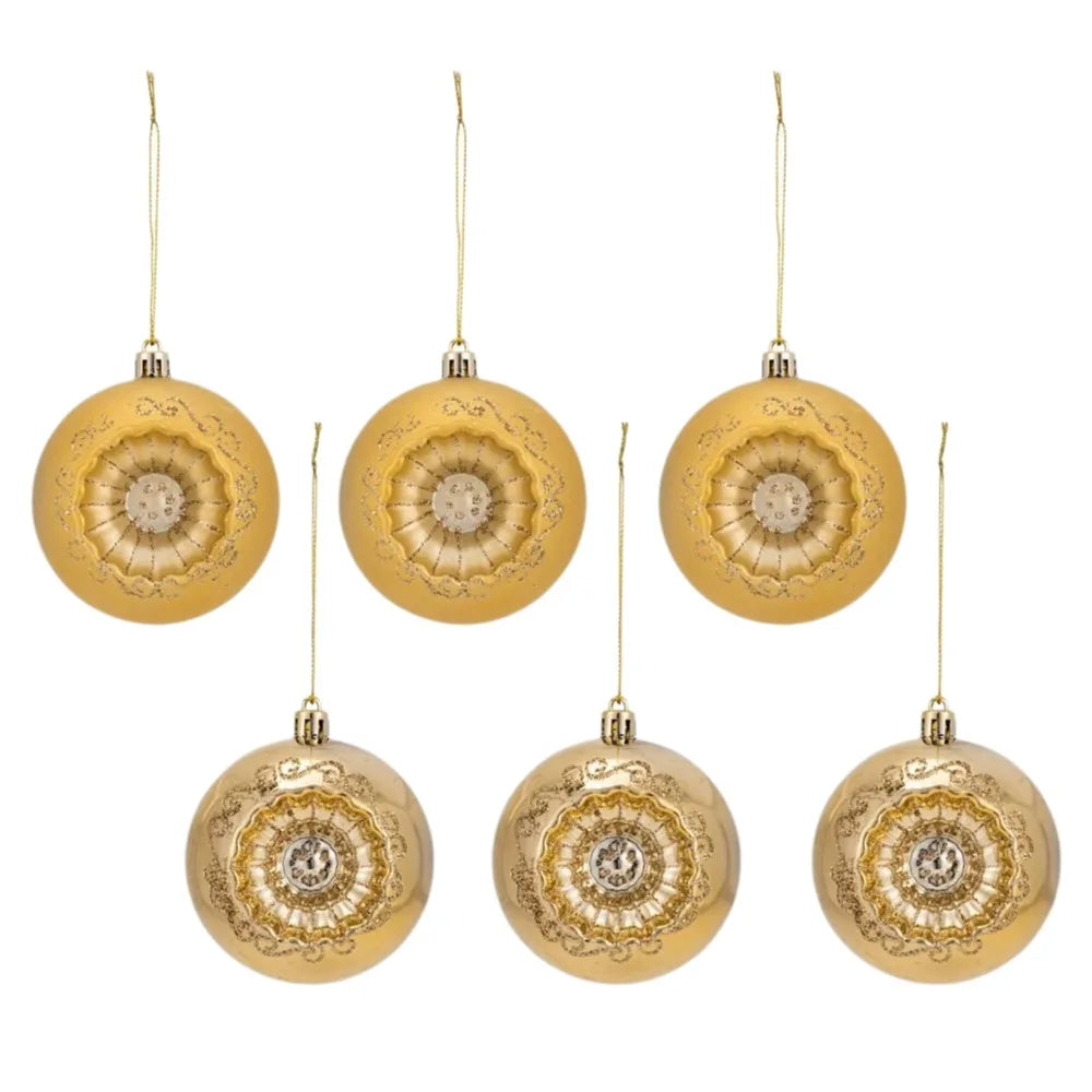 Plastic Christmas Ball Ornaments – Shiny & Matte 4-Piece Set