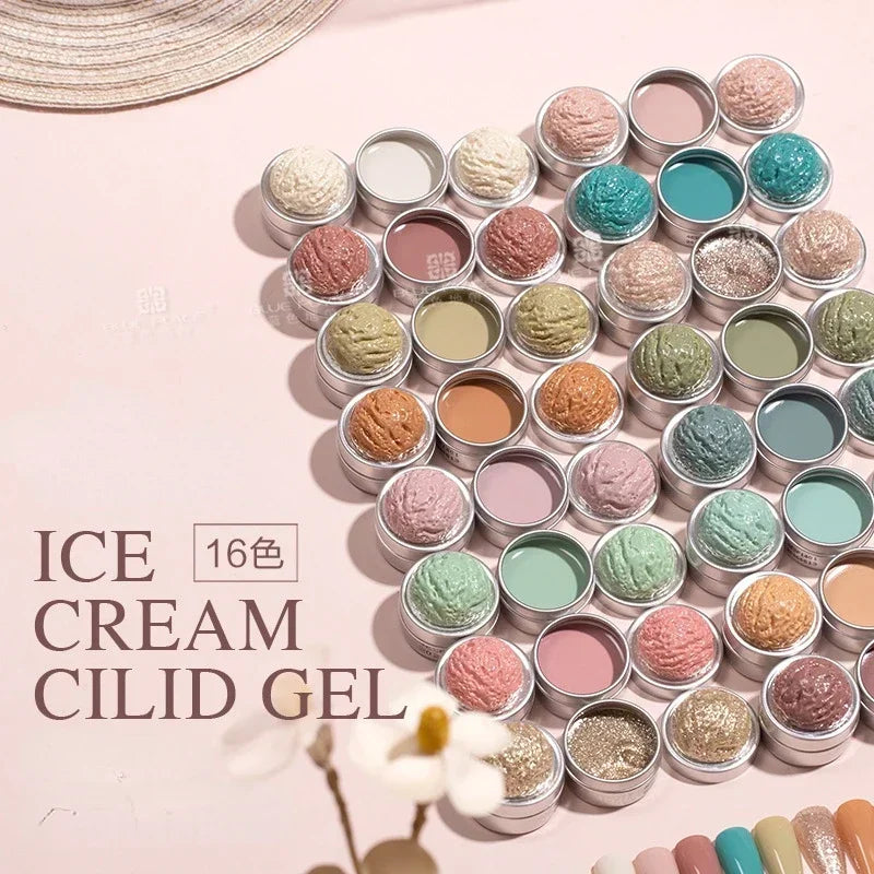 Handaiyan 64 Colors Solid Nail Polish Gel – Ice Cream Texture