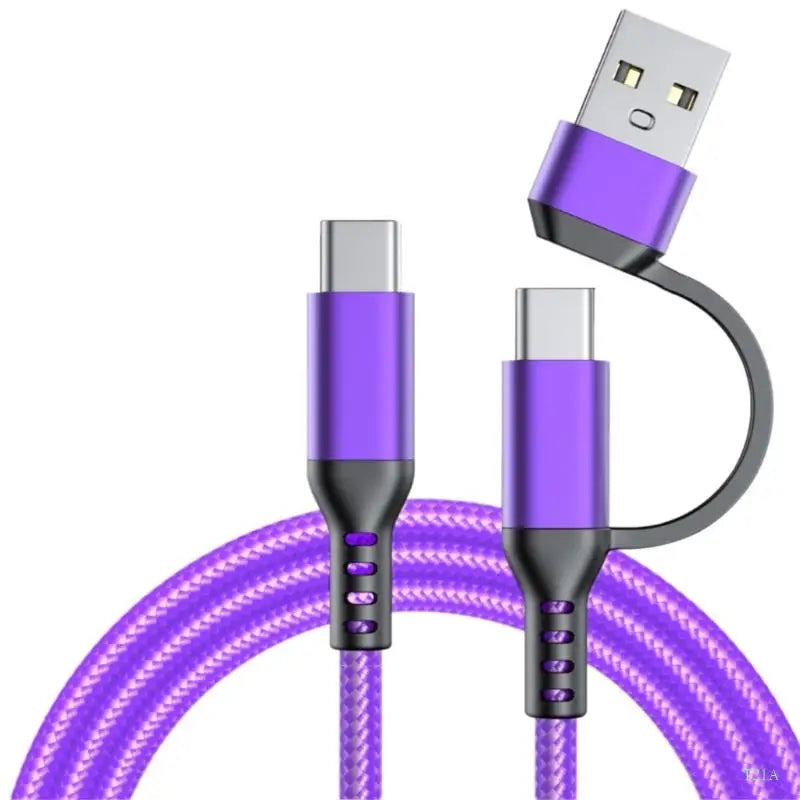 USB-A to USB-C 60W Fast Charging Cable – 1m Nylon Braided